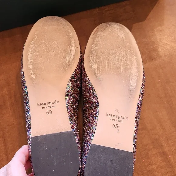 Kate Spade Honey glitter ballet flats rainbow - Picture 10 of 12
